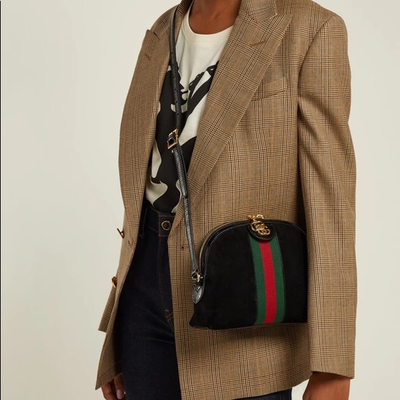 Gucci Ophidia Small black suede crossbody NEW - Picture 2 of 14
